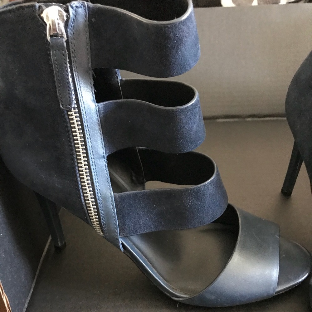 Charles David Blue Cutout Bootie Heels
